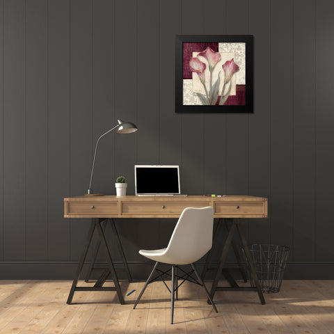 Trio Sonata I Black Modern Wood Framed Art Print by Gladding, Pamela