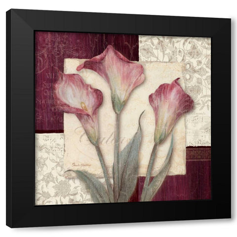 Trio Sonata I Black Modern Wood Framed Art Print by Gladding, Pamela