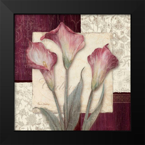 Trio Sonata I Black Modern Wood Framed Art Print by Gladding, Pamela
