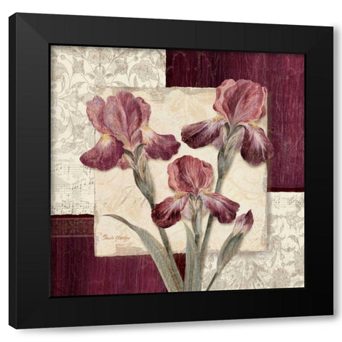 Trio Sonata II Black Modern Wood Framed Art Print with Double Matting by Gladding, Pamela