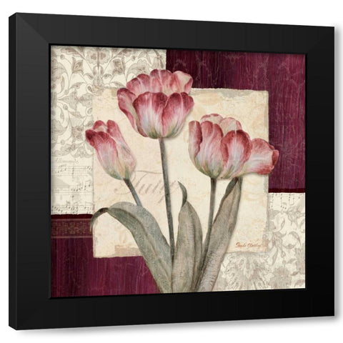 Trio Sonata III Black Modern Wood Framed Art Print by Gladding, Pamela