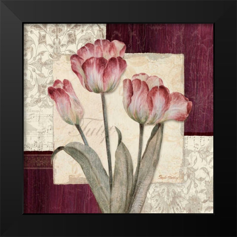 Trio Sonata III Black Modern Wood Framed Art Print by Gladding, Pamela