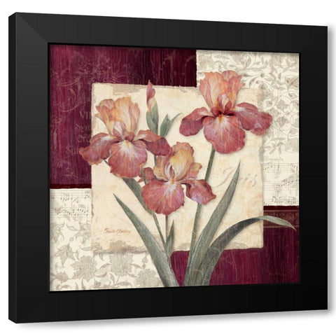 Trio Sonata IV Black Modern Wood Framed Art Print with Double Matting by Gladding, Pamela