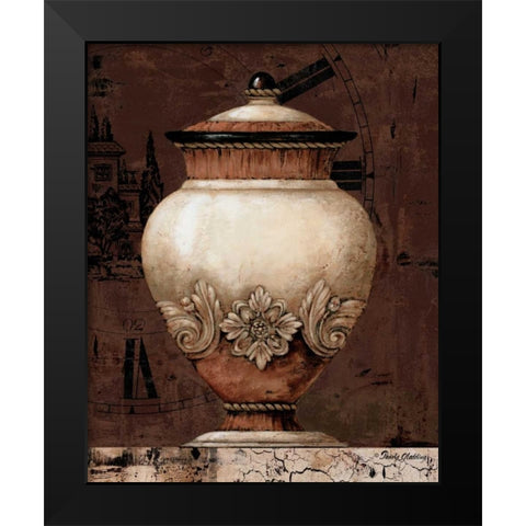 Timeless Urn I Black Modern Wood Framed Art Print by Gladding, Pamela