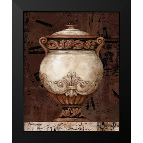 Timeless Urn II Black Modern Wood Framed Art Print by Gladding, Pamela