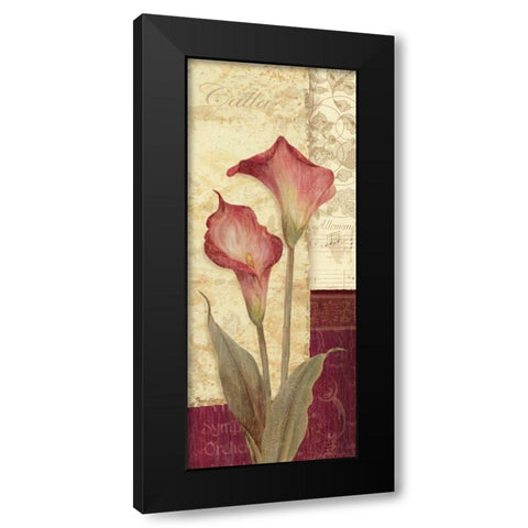 Quattro Sonata IV Black Modern Wood Framed Art Print with Double Matting by Gladding, Pamela