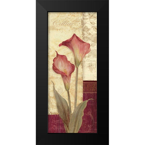 Quattro Sonata IV Black Modern Wood Framed Art Print by Gladding, Pamela