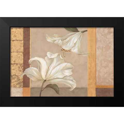 Lily Duet Black Modern Wood Framed Art Print by Gladding, Pamela