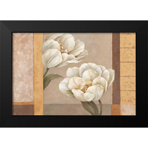 Tulip Duet Black Modern Wood Framed Art Print by Gladding, Pamela