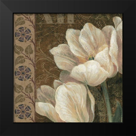 Petit Jardin Square I Black Modern Wood Framed Art Print by Gladding, Pamela