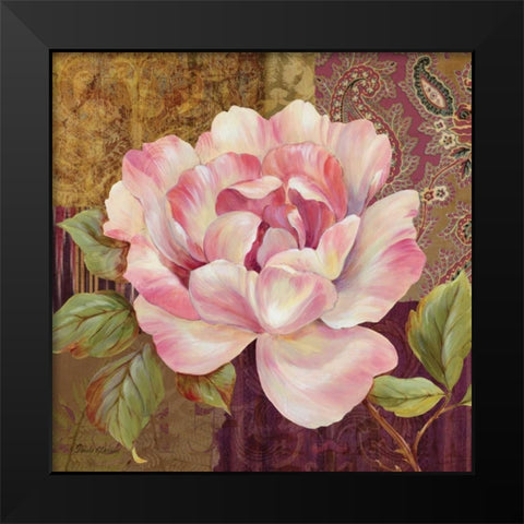 Esperance Rose Black Modern Wood Framed Art Print by Gladding, Pamela