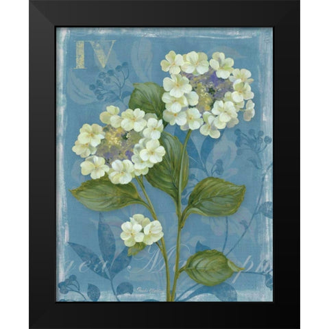 Lace Hydrangea Black Modern Wood Framed Art Print by Gladding, Pamela