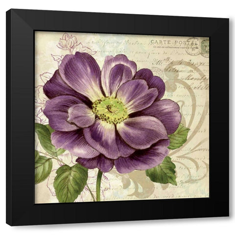 Study in Purple I Black Modern Wood Framed Art Print with Double Matting by Gladding, Pamela