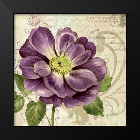 Study in Purple I Black Modern Wood Framed Art Print by Gladding, Pamela