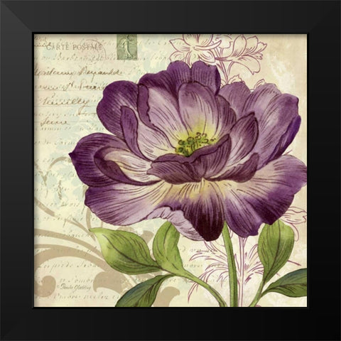 Study in Purple II Black Modern Wood Framed Art Print by Gladding, Pamela