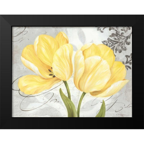 Colori Yellow II Black Modern Wood Framed Art Print by Gladding, Pamela
