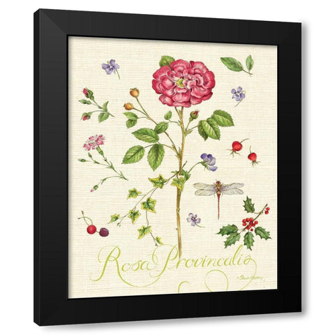 Lang of Flowers II Black Modern Wood Framed Art Print with Double Matting by Gladding, Pamela