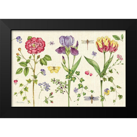 Lang of Flowers III Black Modern Wood Framed Art Print by Gladding, Pamela