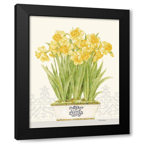 Imperial Daffodils Black Modern Wood Framed Art Print with Double Matting by Gladding, Pamela