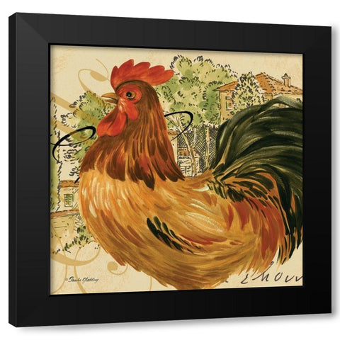 Viva Rust Black Modern Wood Framed Art Print by Gladding, Pamela