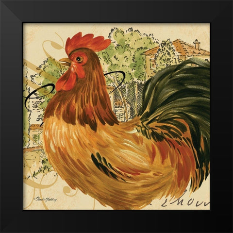 Viva Rust Black Modern Wood Framed Art Print by Gladding, Pamela