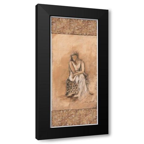 Demure II Black Modern Wood Framed Art Print with Double Matting by Gamel, Tara