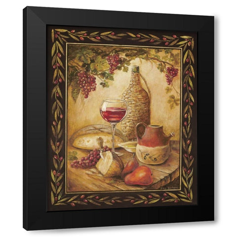Tuscan Table - Chianti Black Modern Wood Framed Art Print by Gorham, Gregory