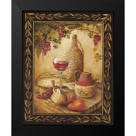 Tuscan Table - Chianti Black Modern Wood Framed Art Print by Gorham, Gregory