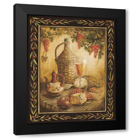 Tuscan Table - Orvieto Black Modern Wood Framed Art Print with Double Matting by Gorham, Gregory