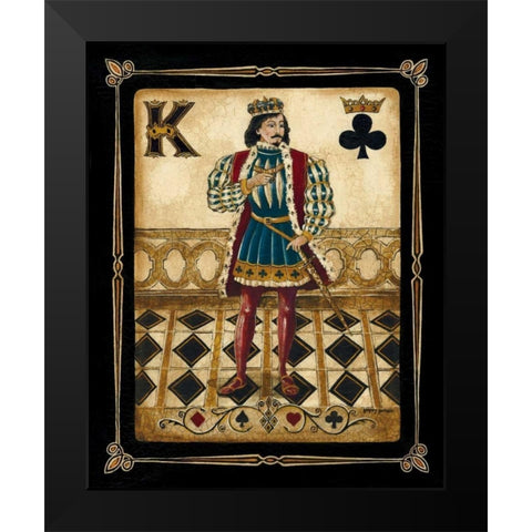 Harlequin King Black Modern Wood Framed Art Print by Gorham, Gregory