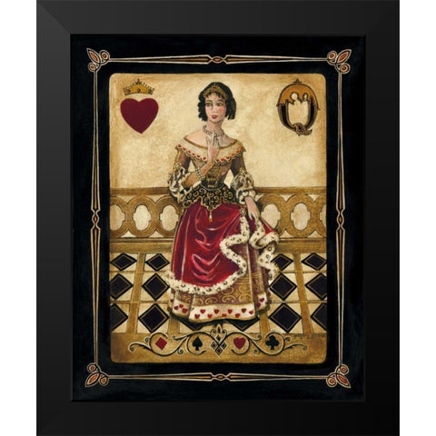 Harlequin Queen Black Modern Wood Framed Art Print by Gorham, Gregory