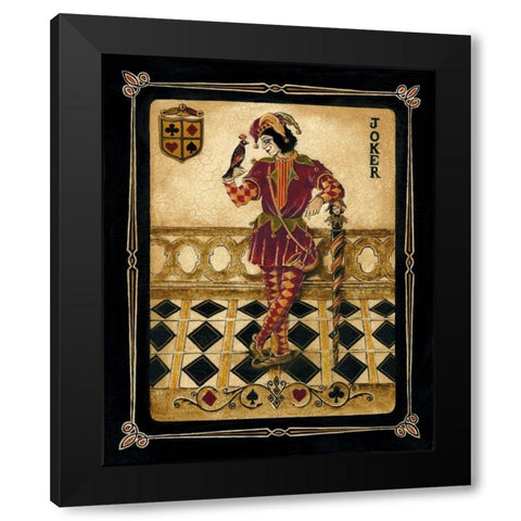 Harlequin Joker Black Modern Wood Framed Art Print with Double Matting by Gorham, Gregory