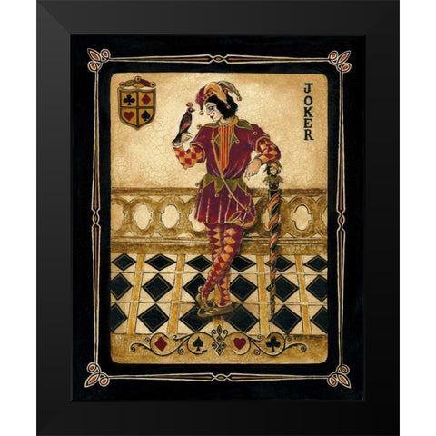 Harlequin Joker Black Modern Wood Framed Art Print by Gorham, Gregory