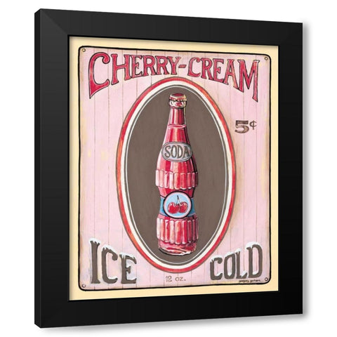 Cherry Cream Black Modern Wood Framed Art Print with Double Matting by Gorham, Gregory