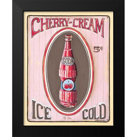 Cherry Cream Black Modern Wood Framed Art Print by Gorham, Gregory
