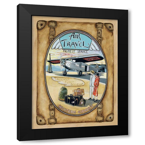 Flight Souvenir Black Modern Wood Framed Art Print by Gorham, Gregory