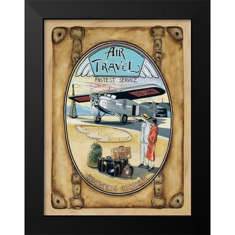 Flight Souvenir Black Modern Wood Framed Art Print by Gorham, Gregory