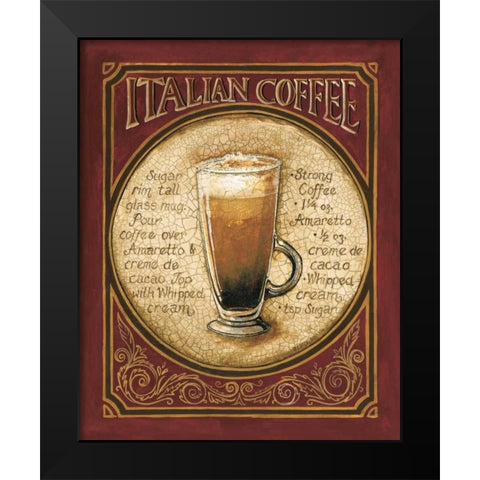 Italian Coffee Black Modern Wood Framed Art Print by Gorham, Gregory
