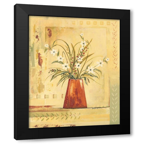 Red Vase Black Modern Wood Framed Art Print by Gorham, Gregory