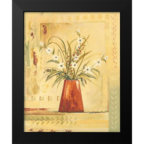 Red Vase Black Modern Wood Framed Art Print by Gorham, Gregory