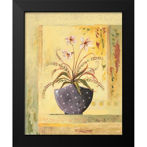Purple Vase Black Modern Wood Framed Art Print by Gorham, Gregory
