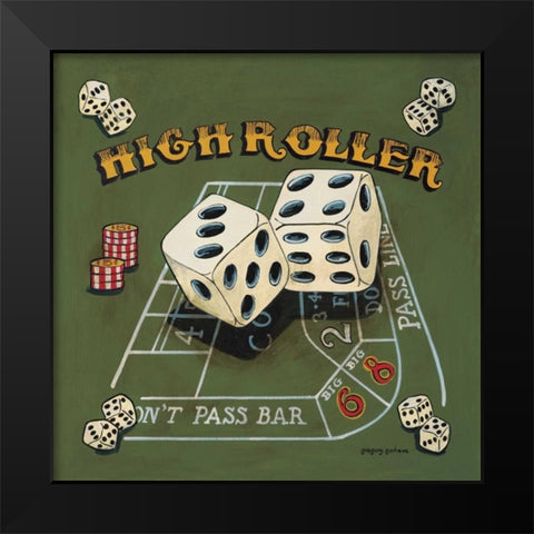 High Roller Black Modern Wood Framed Art Print by Gorham, Gregory