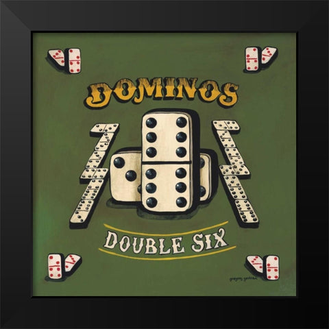 Dominos Black Modern Wood Framed Art Print by Gorham, Gregory