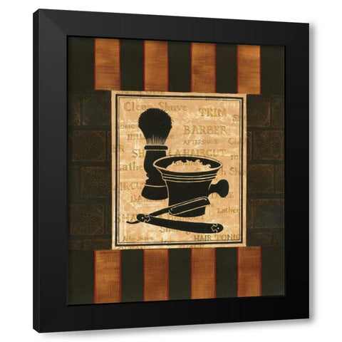 Shaving Black Modern Wood Framed Art Print by Gorham, Gregory