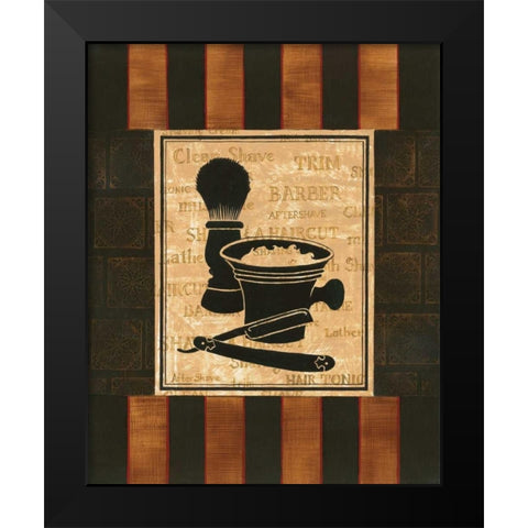 Shaving Black Modern Wood Framed Art Print by Gorham, Gregory