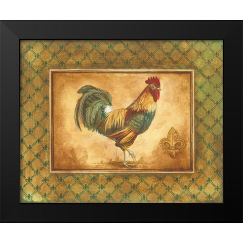 Country Rooster I Black Modern Wood Framed Art Print by Gorham, Gregory