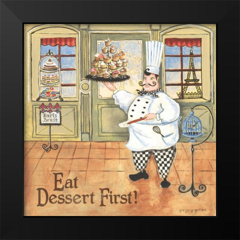 Chef III Black Modern Wood Framed Art Print by Gorham, Gregory