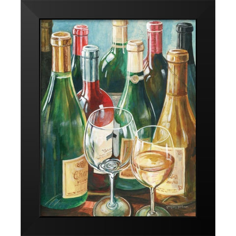 Wine Reflections II Black Modern Wood Framed Art Print by Gorham, Gregory