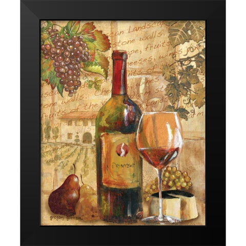 Wine Collage I Black Modern Wood Framed Art Print by Gorham, Gregory