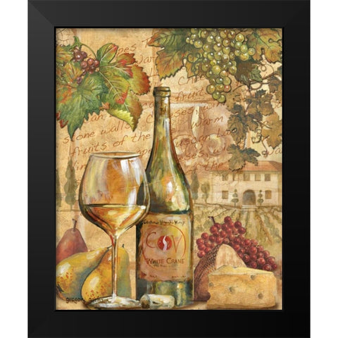 Wine Collage II Black Modern Wood Framed Art Print by Gorham, Gregory